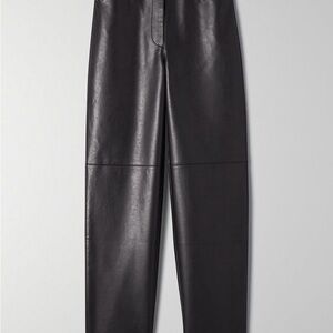 Aritzia Funk Black Leather Pants